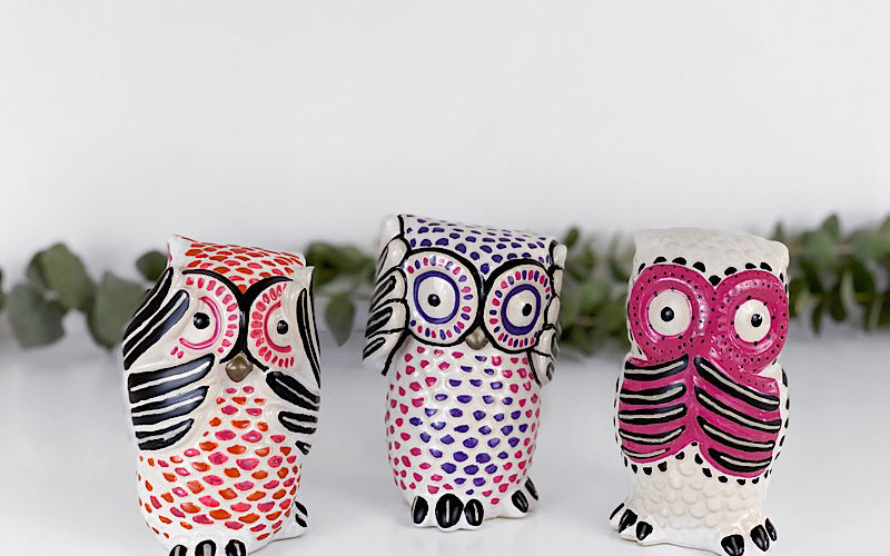 DIY Day of the Dead Owls