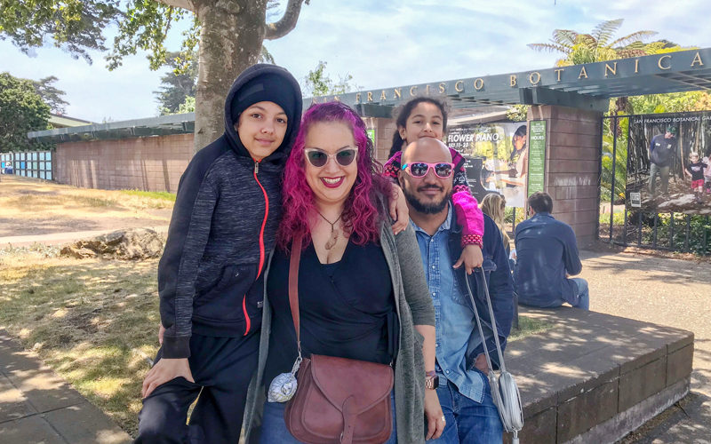 Family at San Francisco Botanical Garden