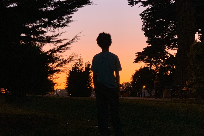 Sunset at Alamo Square